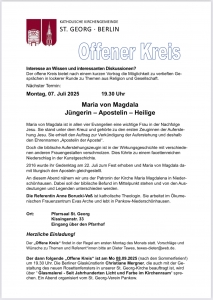 Einladung Offener Kreis Juli 2025