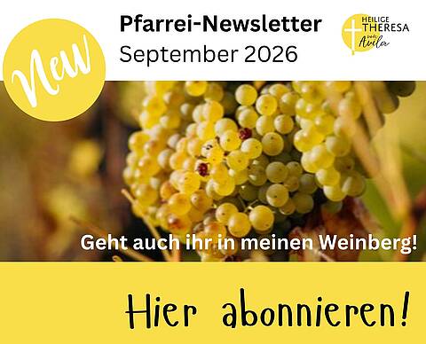 Pfarrei Newsletter - Mit einem Klick kommen Sie zur Formular für die Bestellung